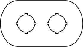 Фото 1/2 1SFA611930R1002 MA6-1002 Шильдик для пластикового кнопочного поста (2 места)