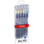 Шариковая ручка xGold синяя, 0.7 мм, игольчатый стержень, грип, 5 шт ...