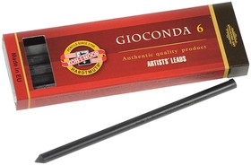 Грифели для цанговых карандашей Gioconda 6B, 5.6 мм, 6 шт, круглый, пластиковый короб 486506B009PK