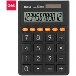 Калькулятор карманный Deli EM130, 12-р,дв.пит., 70.2x8.5x112.2 мм,темн-сер