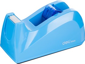 Фото 1/4 E814A Blue, Диспенсер для клейкой ленты Deli E814, ABS-пластик, 120x57x60 мм, синий