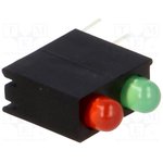 OSRGLX3E34X-3F2B, LED; bicolour,in housing; red/yellow-green; 3mm; No.of diodes: 2