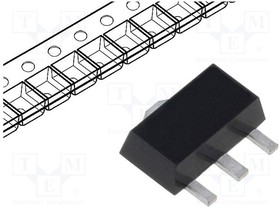 LGEA1117-5.0, IC: voltage regulator; LDO,linear,fixed; 5V; 1A; SOT89; SMD; ±1%