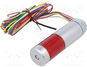 MPS-102-R, Сигнализатор: сигнальная колонна; LED; красный; 24ВDC; IP65; MPS
