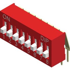 NDA-08V, DIP Switches / SIP Switches Dip switch Right Angle Type