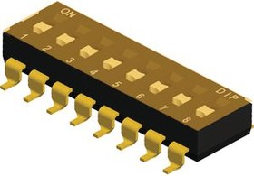 DMR-01-T-V-T/R, DIP Switches / SIP Switches 1 Position, SPST SMD DIP Switch