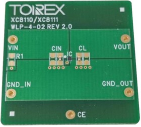 XC8111AA010-EVB-01, Power Management IC Development Tools Load Switch IC with ideal diode function Evaluation Board