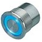 1241.3012, Pushbutton Switches 30mm Rd/Grn ring ill Piezo