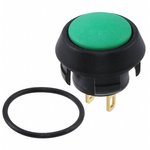 30-102, Pushbutton Switches PushBtn Switch SPST N.O. snap-in Green