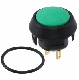 Фото 1/2 30-102, Pushbutton Switches PushBtn Switch SPST N.O. snap-in Green