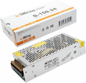 Фото 1/4 Led-драйвер (блок питания для светодиодов) 150Вт 24В металлический корпус IP20 SWG SWG S. Сетка IP20 000108