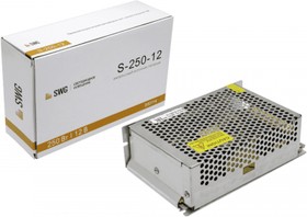 Фото 1/4 Led-драйвер (блок питания для светодиодов) 250Вт 12В металлический корпус IP20 SWG SWG S. Сетка IP20 000114