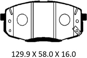 PBP095KOR, Колодки тормозные дисковые передние HYUNDAI: CRETA 16- (произведено в Корее)