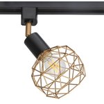 Arte Lamp A6141PL-1GO Светильник трековый однофазный, металл черный/золотистый