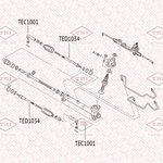 TEC1001, Наконечник рулевой Nissan X-Trail 00- Tatsumi
