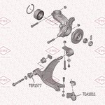 Опора шаровая TATSUMI TEA1011 CITROEN Berlingo/Xsara 96- PEUGEOT Partner 96-