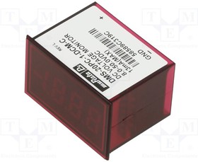 Фото 1/2 DMS-20PC-1-DCM-C, Вольтметр; цифровой,монтажный; 8?50В; на панель; LED; 3,5 цифры