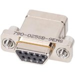 790-025SB-9EMS, D-Sub Micro-D Connectors 9P NICKEL SKT PLUG W/ EMI SPRING