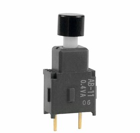 AB11AP-FA, Pushbutton Switches SPST OFF(ON) BLACK