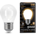 Лампа светодиодная Black LED Filament Шар OPAL E27 5W 420lm 2700K | 105202105 | Gauss