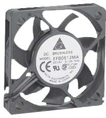 EFB0505MA, DC Fans DC Tubeaxial Fan, 50x10mm, 5VDC, Ball Bearing, Lead Wires