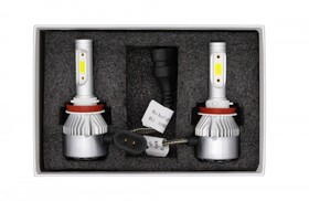 Фото 1/8 Cветодиодная автолампа MYX Light головной свет, C9 H11 12V 25W COB 6000K в комплекте 2 шт.