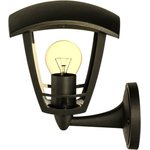 11-149 Garden and park lamp, wall up, "Delhi", E27x60W, 4-sided, plastic, black,