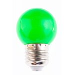 Лампа LED 1вт Е27,зеленый,шар 25117