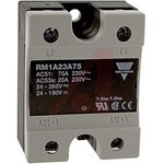 RM1A23A75, Solid State Relay - SPST - 75 A - 265 VAC - Panel - Screw - Zero Crossing