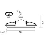 Точечный встраиваемый светильник Arte Lamp APUS A6664PL-1WH