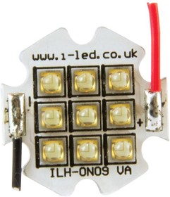 ILH-ON09-FRED- SC211-WIR200, Модуль светодиода, OSLON 80 9+, Красный, 730 нм, Звезда