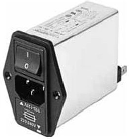 Фото 1/2 FN1393-10-05-11, Power Entry Module Filtered M 3 POS 250VAC 10A Switch/Fuse ST 1 Port