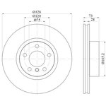 SKBD1030, Диск тормозной перед. вентилируемый