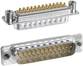 172-025-103R021, 25 Position D-Sub Plug, Male Pins Connector