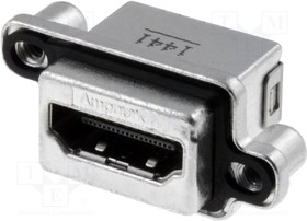 Фото 1/3 MHDR-A111-30, Разъем: HDMI; гнездо; PIN: 19; позолота; угловой 90°; THT; IP67