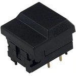 5511M1X, Momentary Push Button - SPDT - 300mA@12V - Black Button - No LED - PCB ...