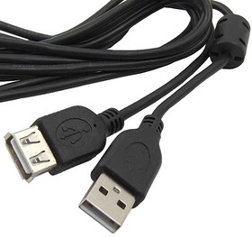 Фото 1/2 USB-A F USB-A M 1.8m F (SZC), Кабель компьютерный USB соединительный с фильтром USB-AF-USB-A(m), 1.8 м