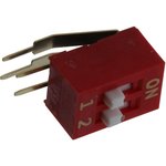 KAS2102E, Переключатель: DIP-SWITCH; OFF-ON; 0,1A/50ВDC; Пол: 2; -20-85°C