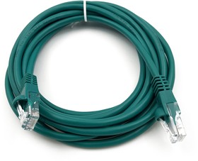 Фото 1/4 Патч-корд Buro UTP-5E-3M-GR литой (molded), UTP, кат.5E, 3м, 4 пары, 26AWG, алюминий омедненный, многожильный, зеленый
