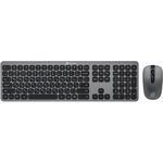 Клавиатура + мышь Оклик 300M клав:серый мышь:серый/черный USB беспроводная slim