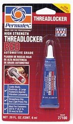 Фото 1/6 27100, Фиксатор резьбы сильной фиксации Permatex High Strength Threadlocker RED, 6мл в блистере