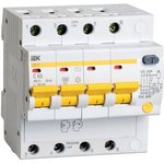 Выключатель автоматический дифференциального тока 4п C 63А 100мА тип AC 4.5кА ...