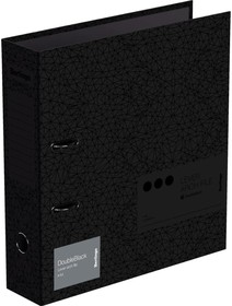 Фото 1/2 Папка-регистратор DoubleBlack, 80 мм, ламинированная, черная, с рисунком AMl80503