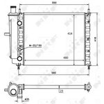 58016, Радиатор охлаждения FIAT BRAVA 95-01, BRAVO I 95-01, MAREA 96-,