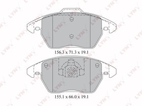 Фото 1/7 BD-2206, BD-2206 Колодки тормозные LYNXauto