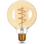 Gauss Лампа Filament G95 6W 360lm 2400К Е27 golden flexible LED