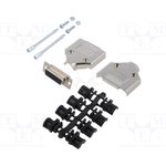MHDTPK15-HD26FS-K, D-Sub Connector Kit, DA-26 Socket, Solder, ABS
