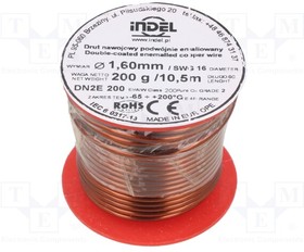 DN2E1,60-200G, Coil wire; double coated enamelled; 1.6mm; 0.2kg; -65?200°C