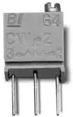 64WR10LF, Trimmer Resistors - Through Hole 1/4" Squ 10 10%