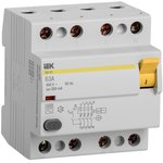 Выключатель дифференциального тока (УЗО) 4п 63А 300мА тип AC ВД1-63 IEK ...